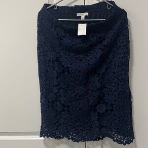 Cato Navy Lace Pencil Skirt